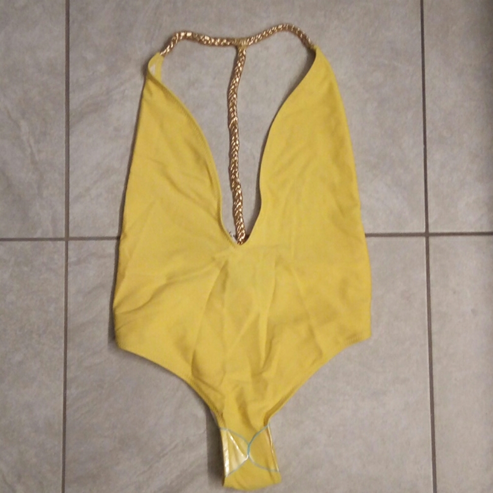 Asos Missguided Plunge Back Swimsuit Bodysuit